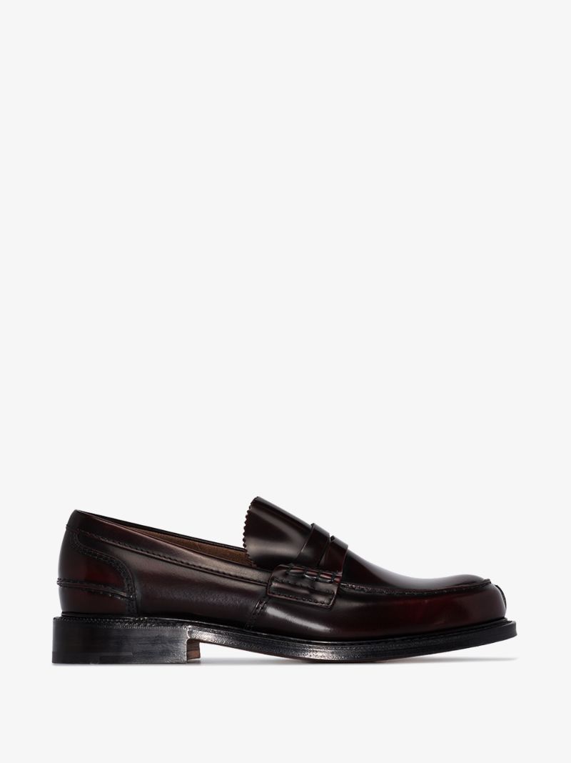 Red Willenhall Leather Loafers
