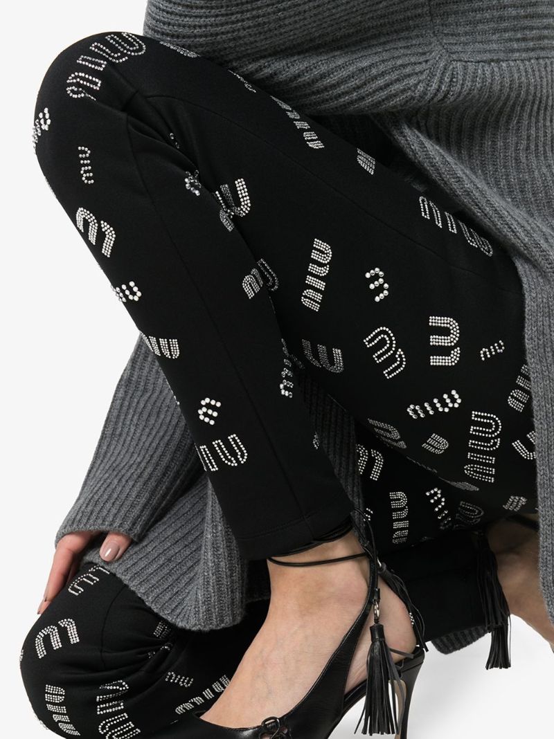 Embellished Logo Leggings