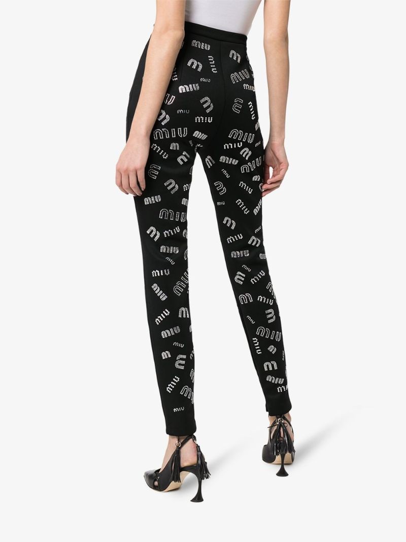 Embellished Logo Leggings