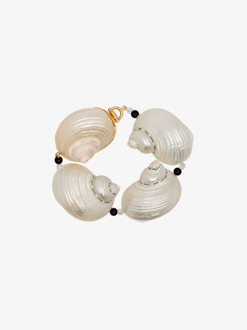 Sterling Silver Oversized Shell Bracelet