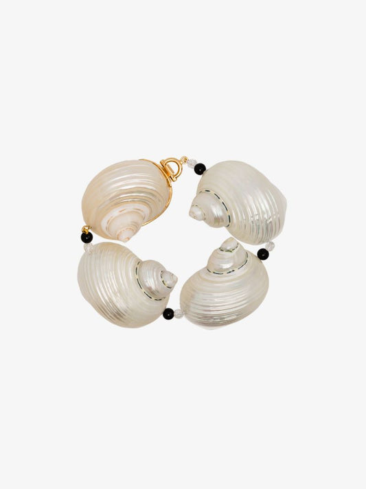 Sterling Silver Oversized Shell Bracelet