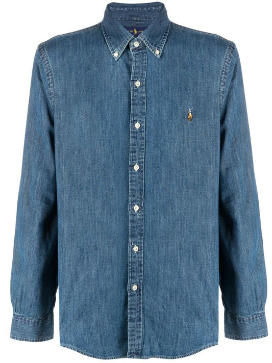 Blue Polo Pony Denim Shirt
