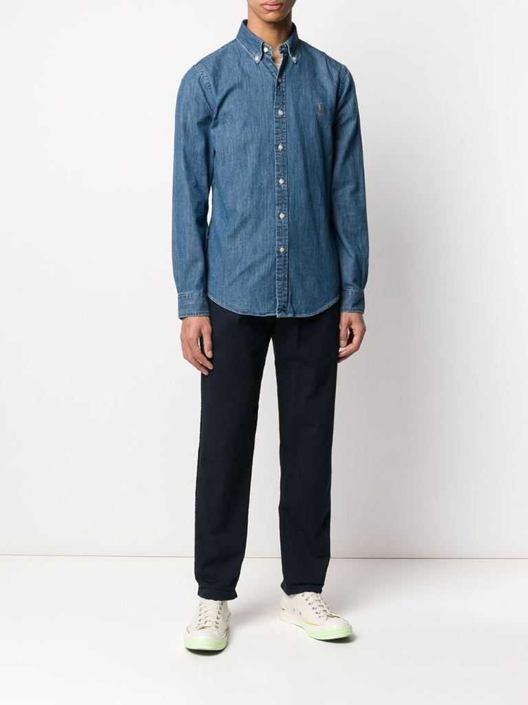 Blue Polo Pony Denim Shirt