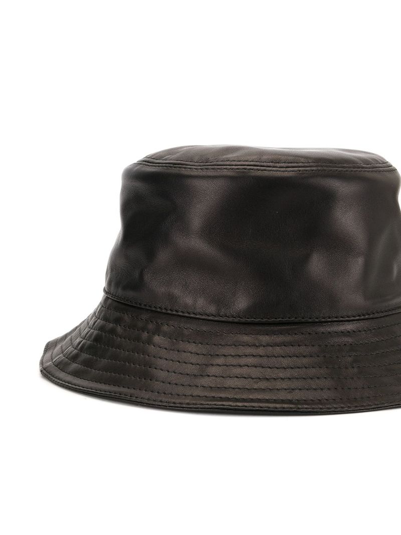 Black Fisherman Leather Bucket Tat