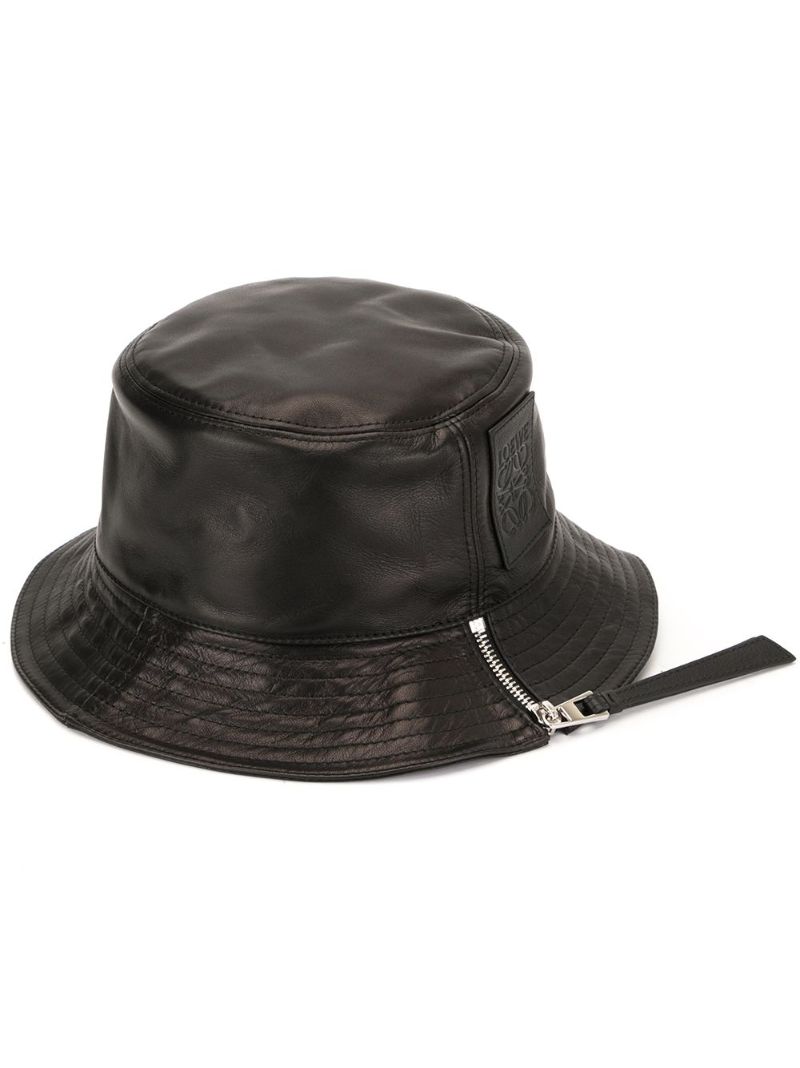 Black Fisherman Leather Bucket Tat