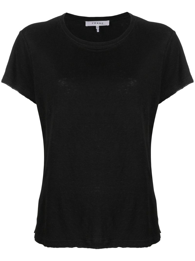 Black Easy True Linen T-shirt