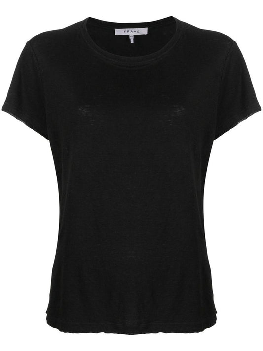 Black Easy True Linen T-shirt