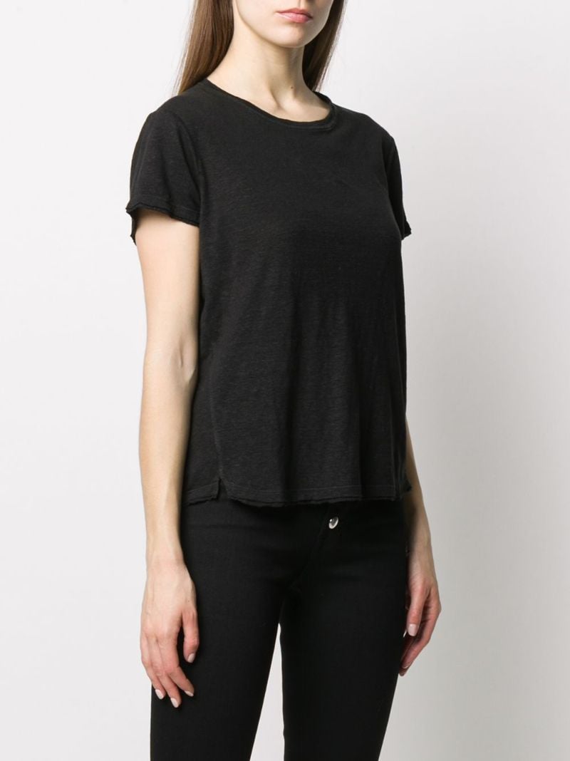 Black Easy True Linen T-shirt