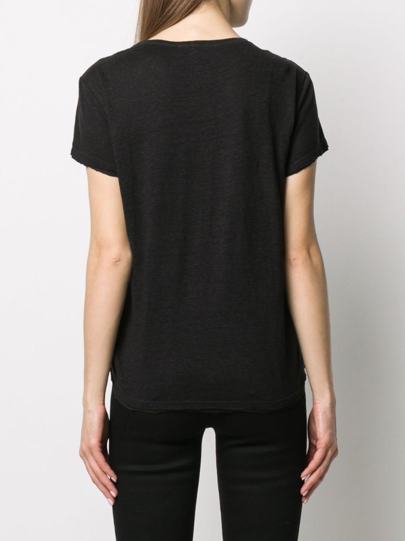 Black Easy True Linen T-shirt