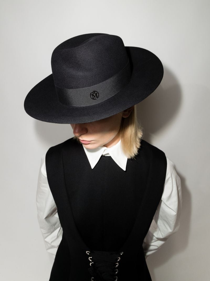 Black Virginie Fedora Hat