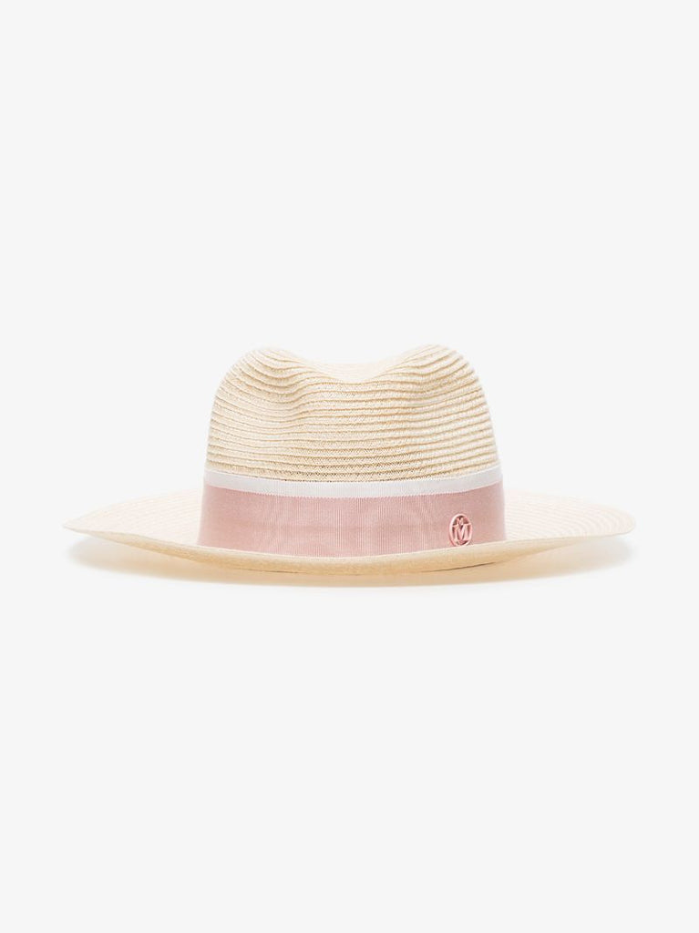 Pink Henrietta Straw Fedora Hat