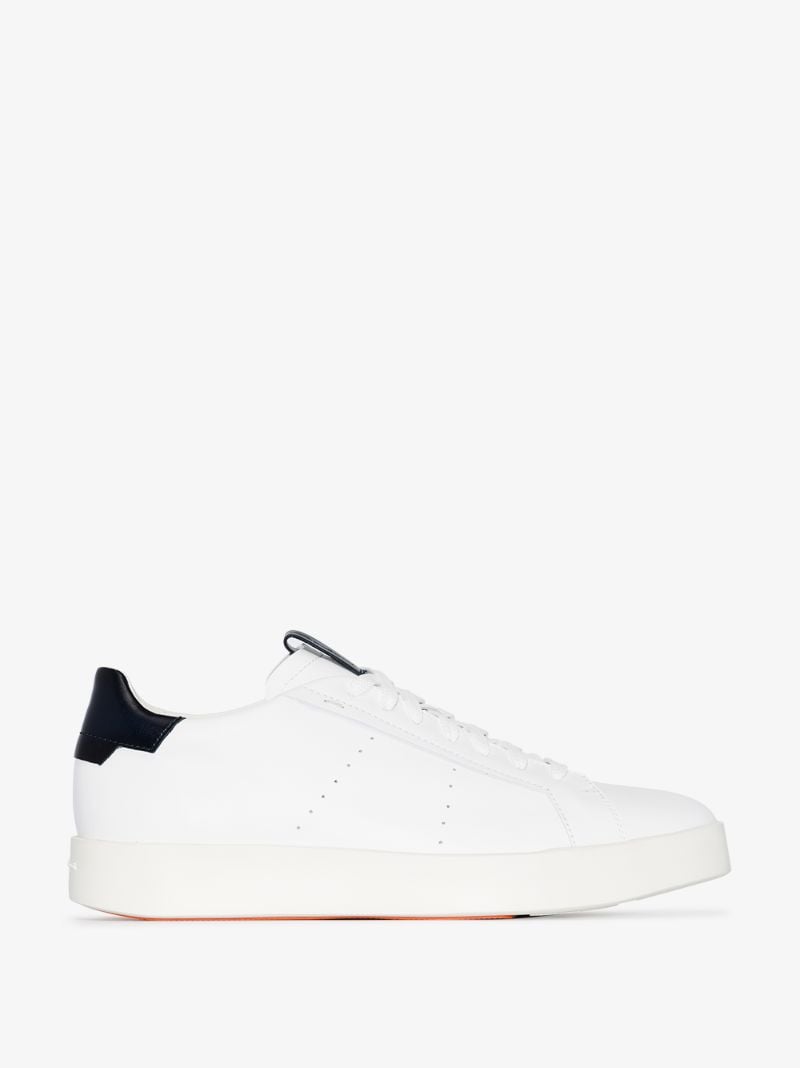 White Low Top Leather Sneakers