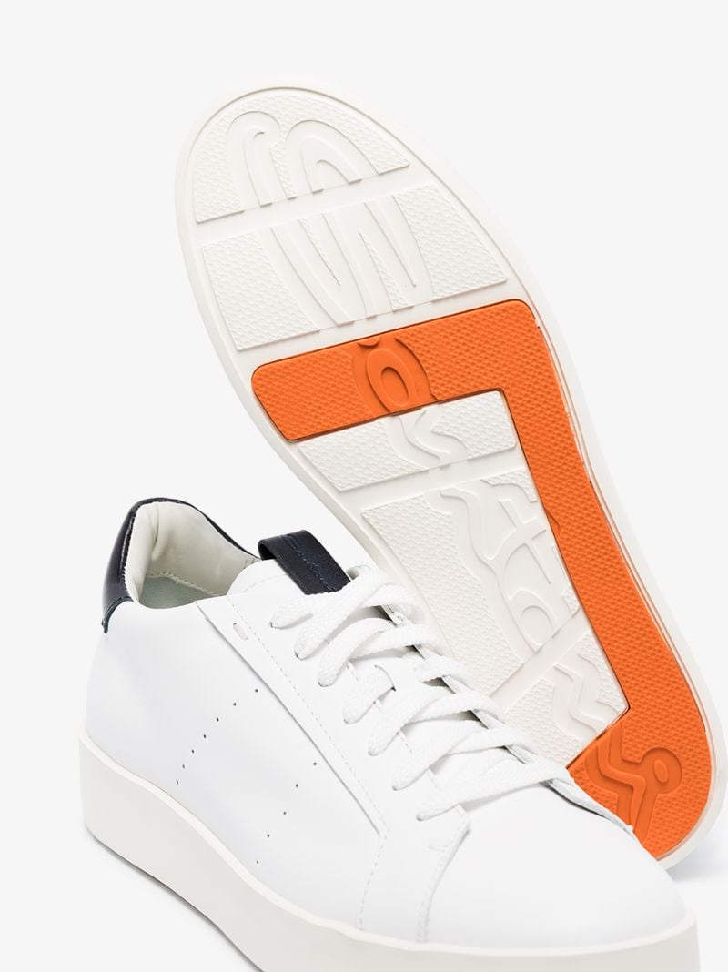 White Low Top Leather Sneakers