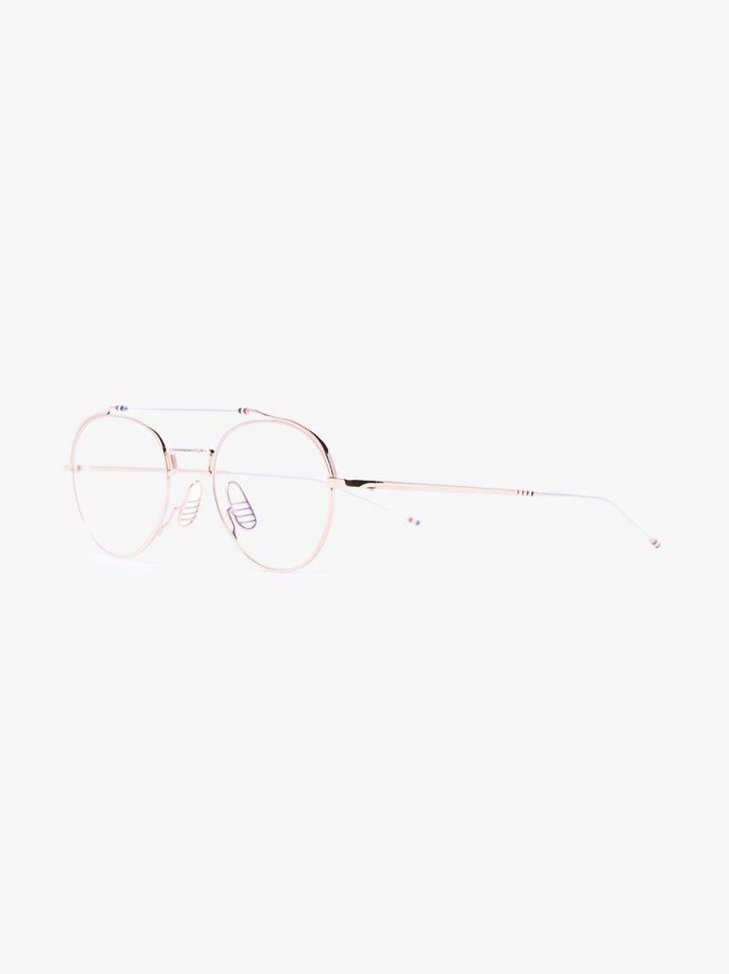 Gold Tone Round Glasses