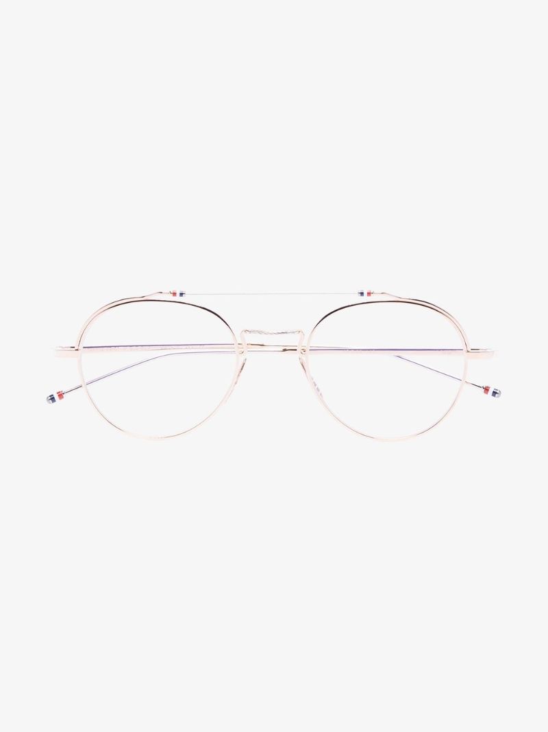 Gold Tone Round Glasses