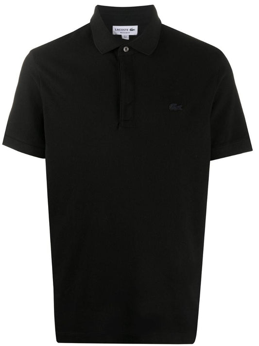 Black Logo Cotton Polo Shirt