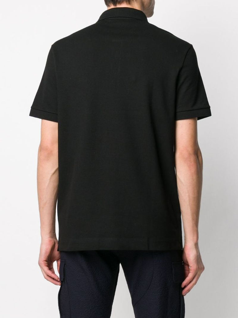 Black Logo Cotton Polo Shirt