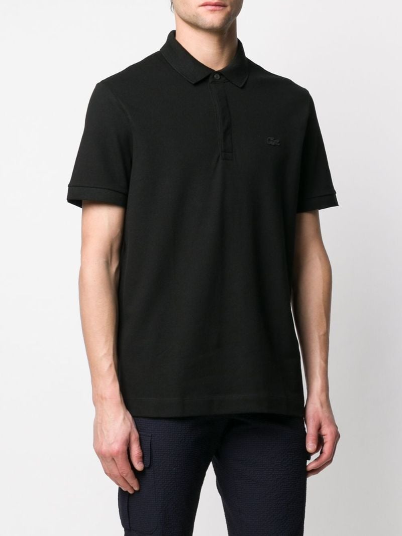 Black Logo Cotton Polo Shirt