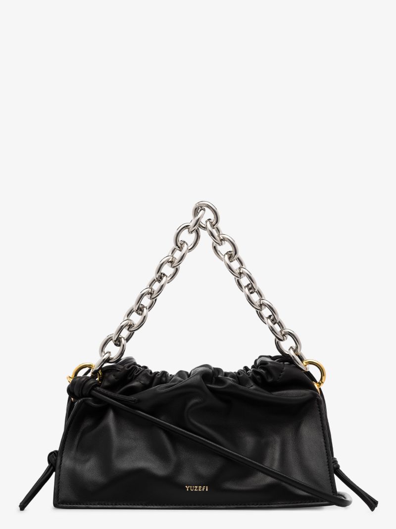 Black Bom Leather Shoulder Bag
