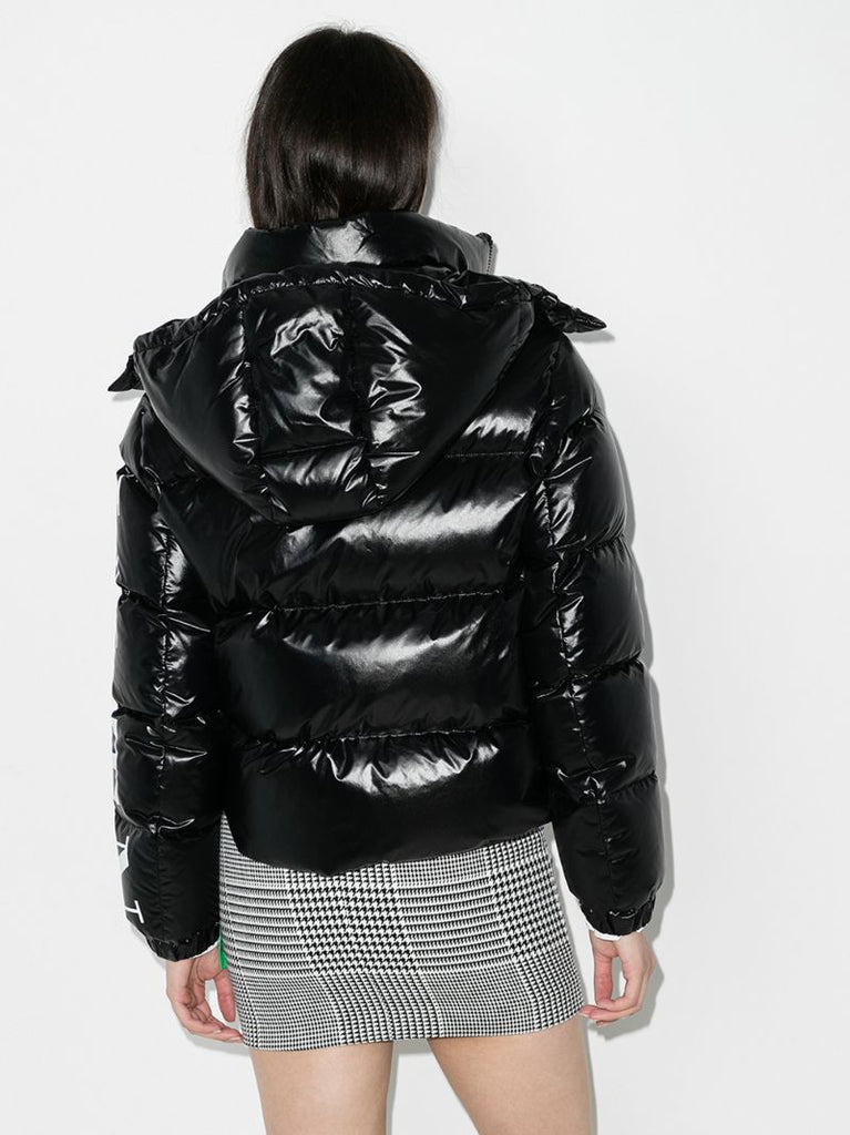 Vltn Logo Print Puffer Jacket