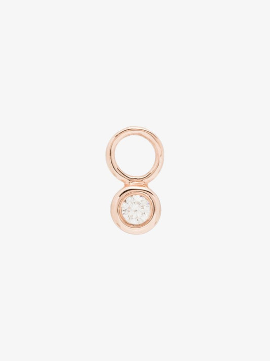 14k Rose Gold Diamond Earring Charm
