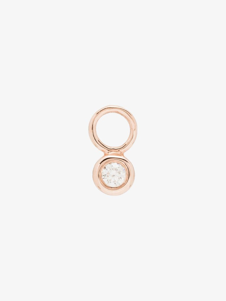 14k Rose Gold Diamond Earring Charm