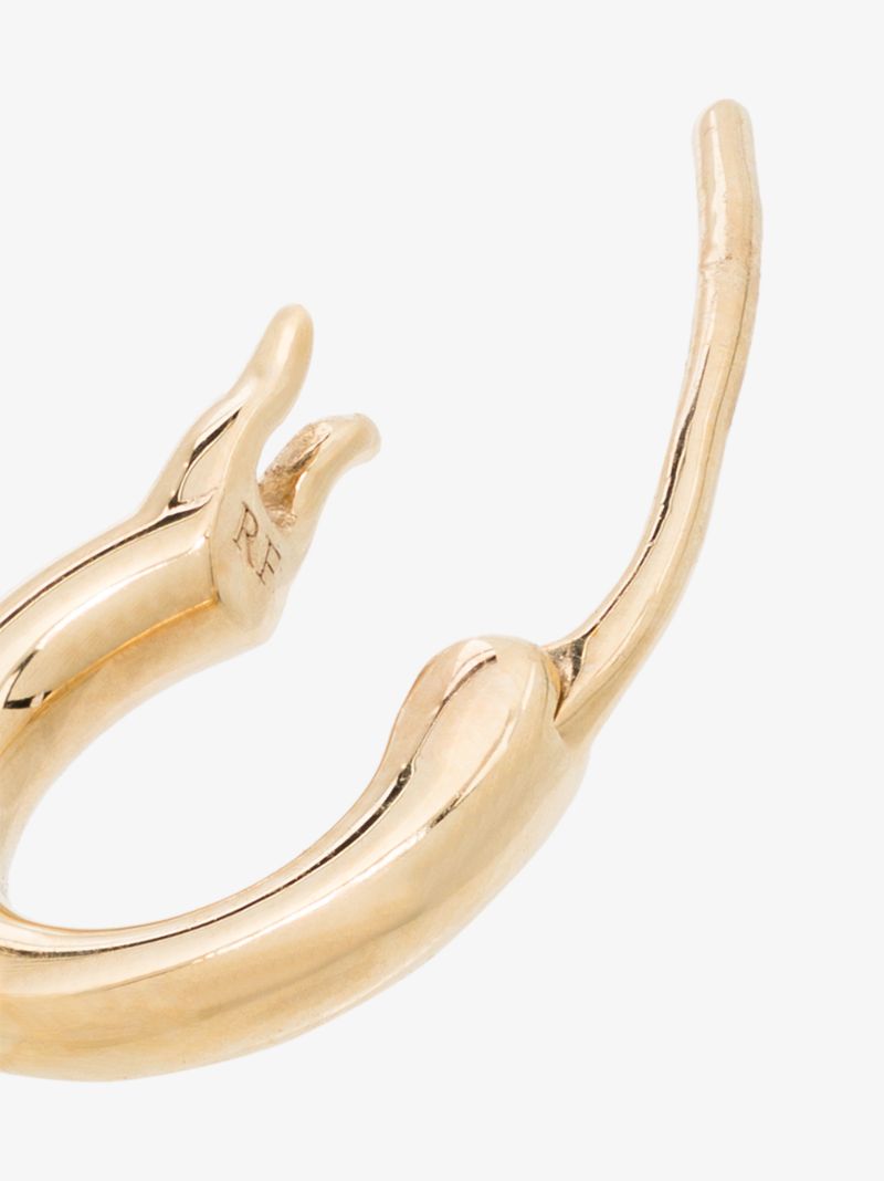 14k Yellow Gold Chubby Baby Huggie Earring