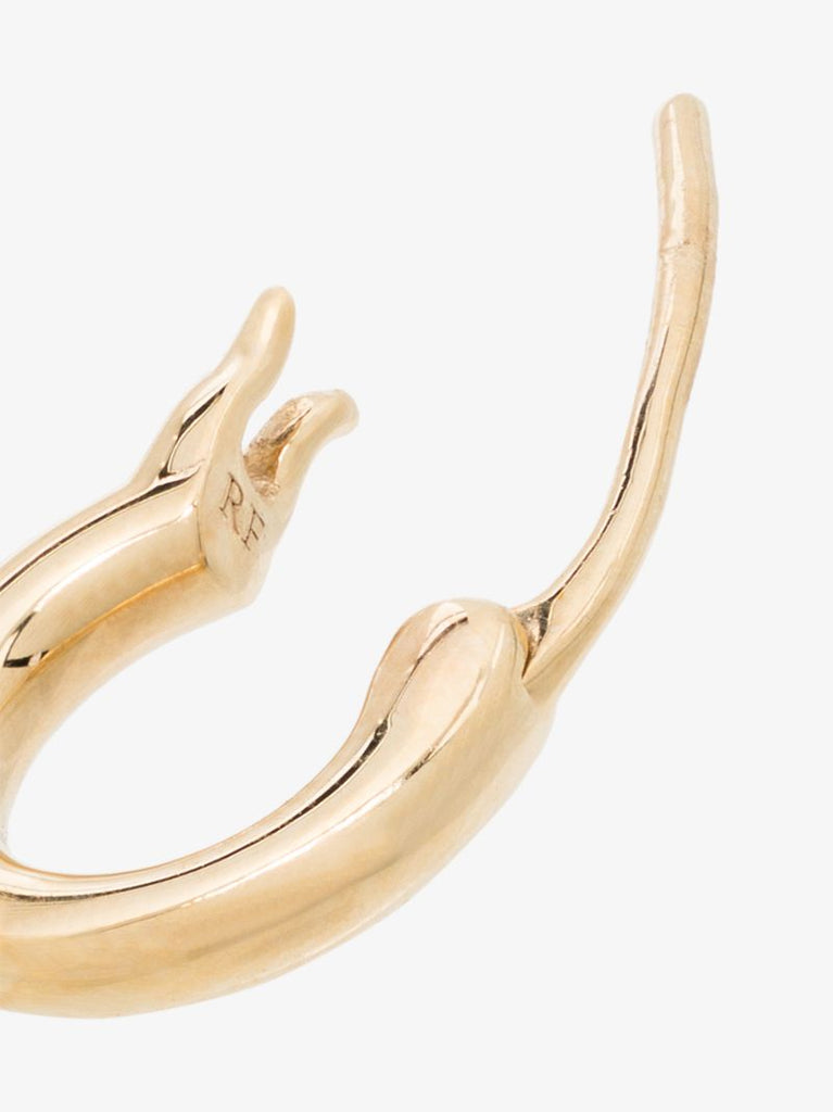 14k Yellow Gold Chubby Baby Huggie Earring