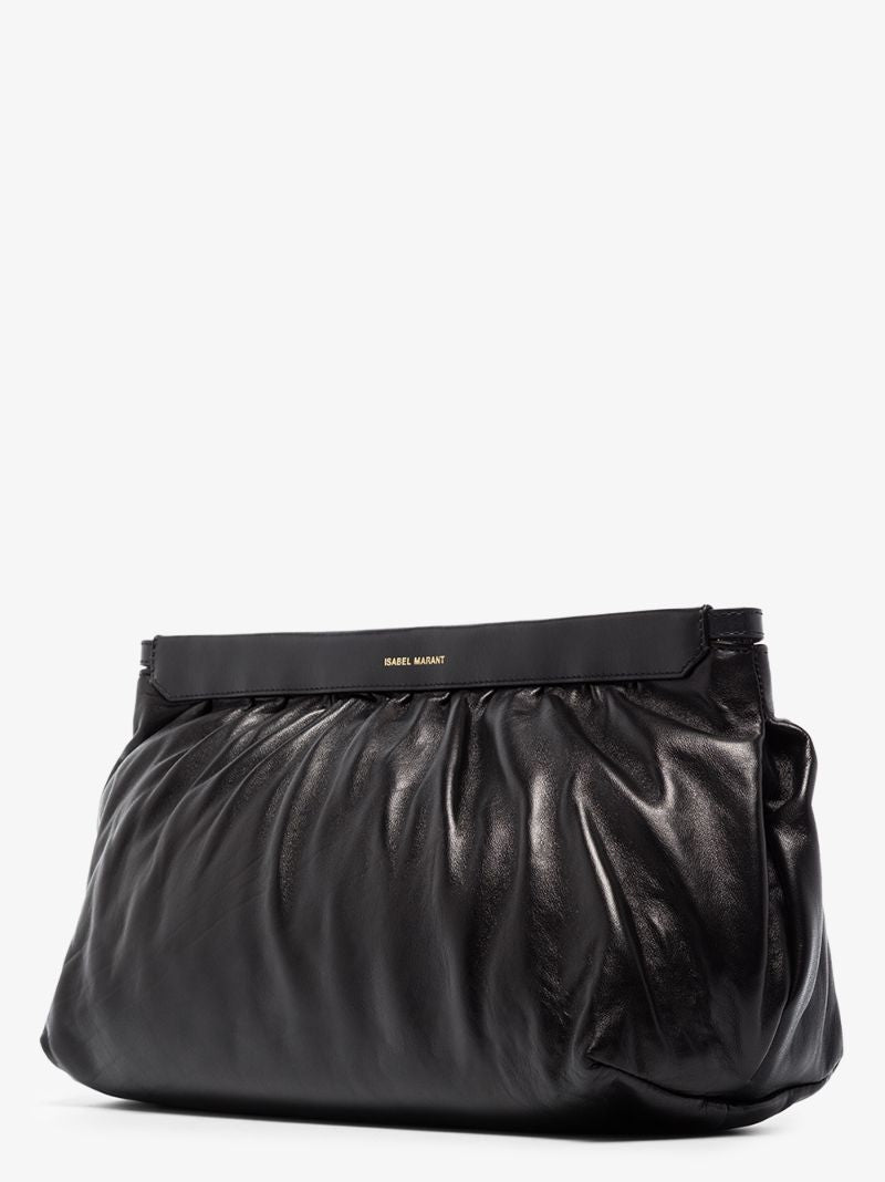 Black Luz Leather Clutch