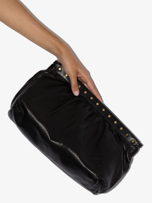 Black Luz Leather Clutch