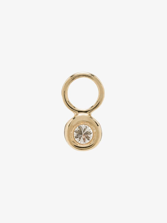 14k Yellow Gold Diamond Earring Charm