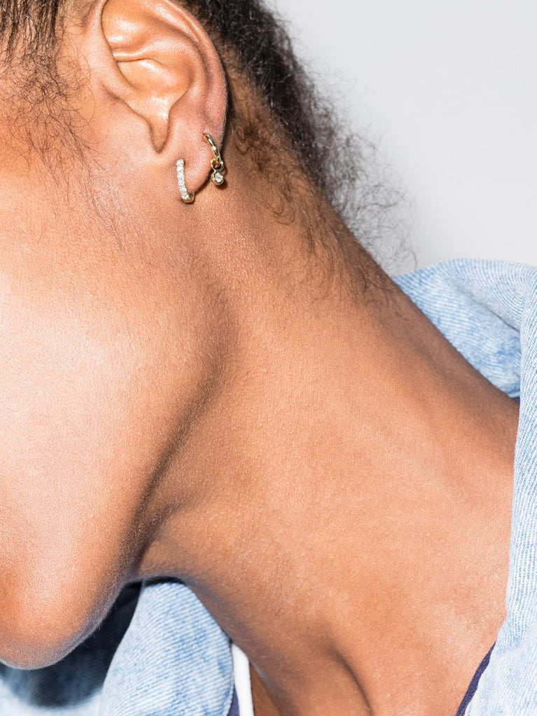 14k Yellow Gold Diamond Earring Charm
