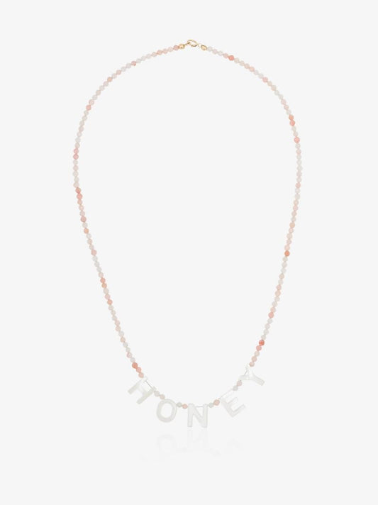 14k Yellow Gold Honey Beaded Opal Necklace
