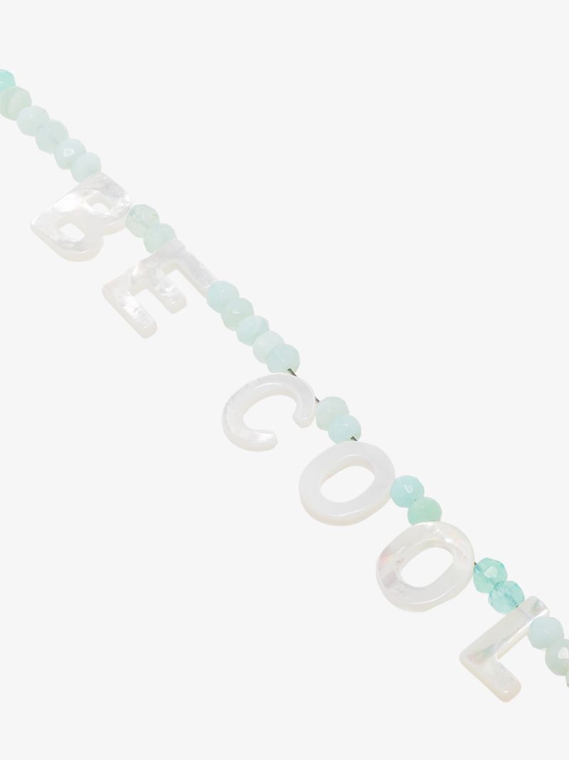 Blue Be Cool Beaded Opal Necklace