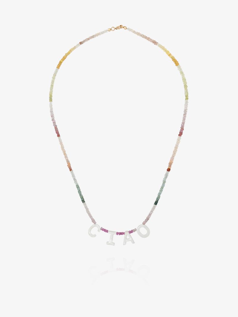 Multicoloured Ciao Beaded Sapphire Necklace