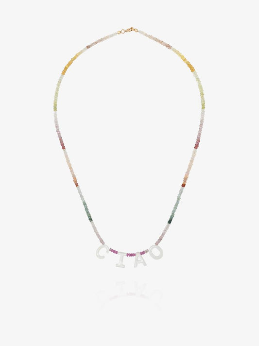 Multicoloured Ciao Beaded Sapphire Necklace