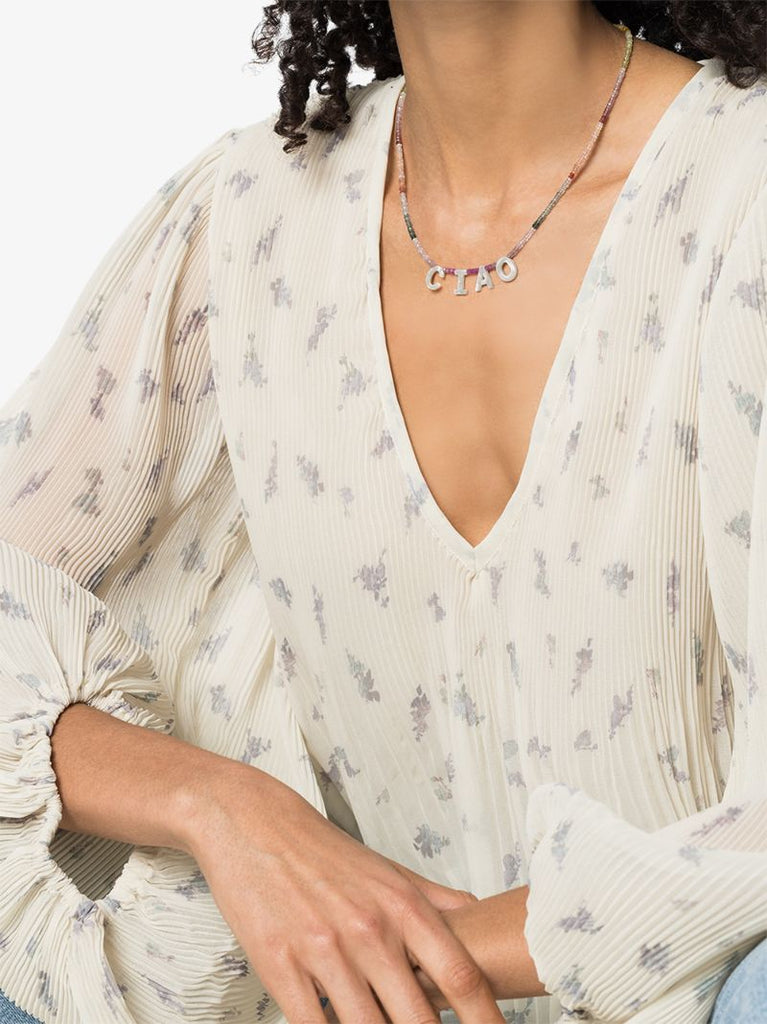 Multicoloured Ciao Beaded Sapphire Necklace