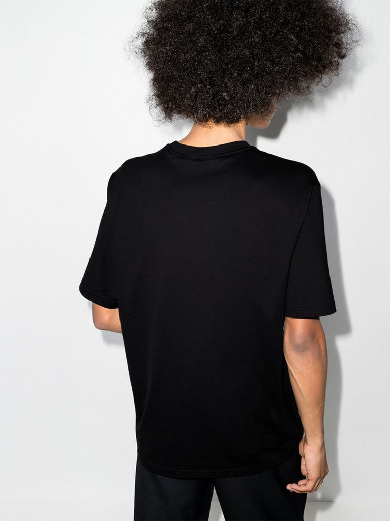 Black Logo Print Cotton T-shirt