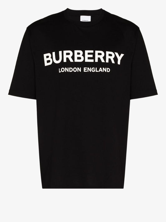 Black Logo Print Cotton T-shirt