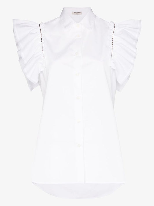 Sleeveless Poplin Blouse