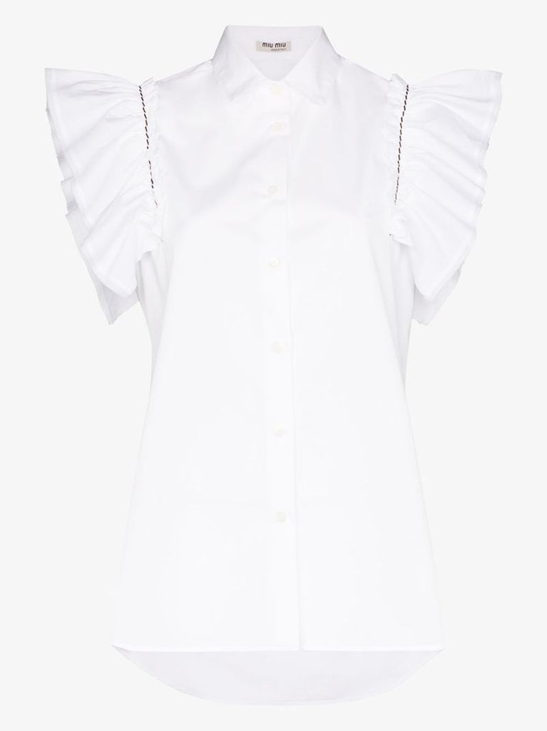 Sleeveless Poplin Blouse