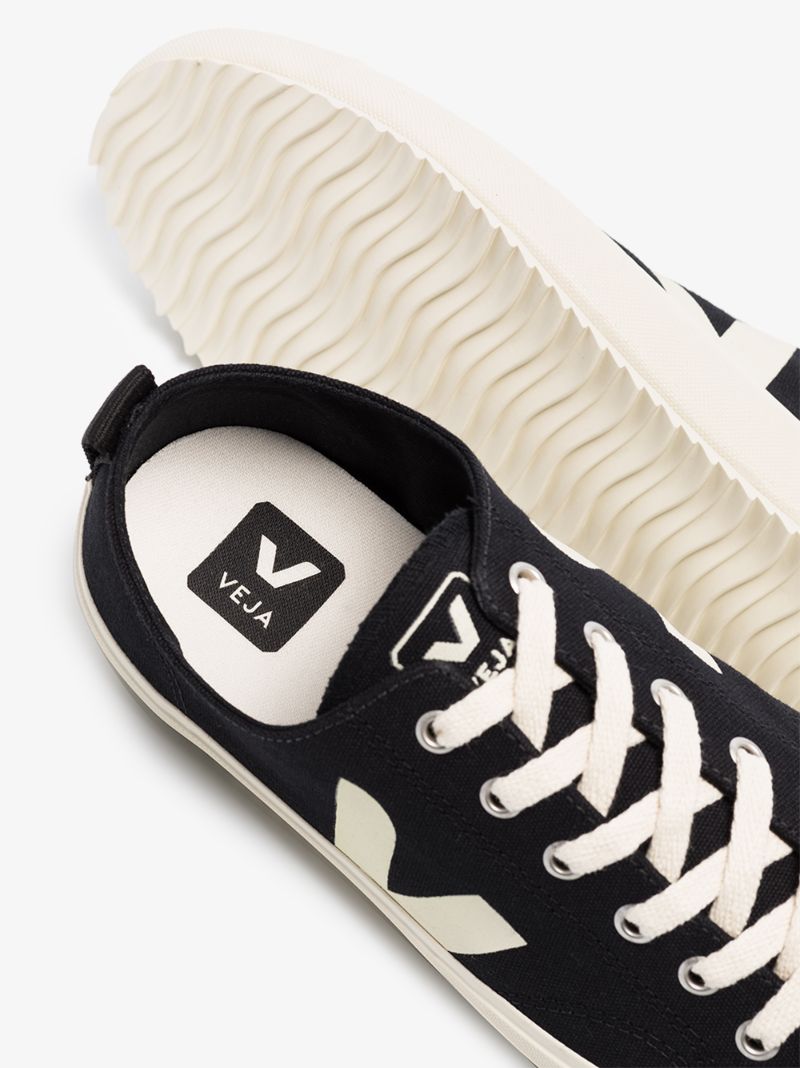 Black Pierre Organic Cotton Canvas Sneakers
