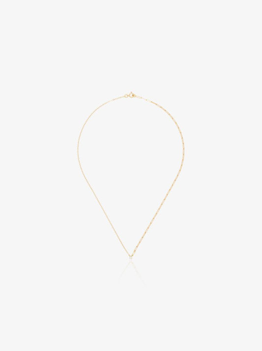 18k Yellow Gold Mixed Chain Diamond Necklace