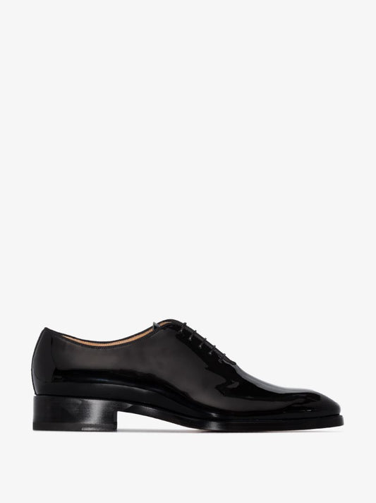 Black Corteo Patent Leather Oxford Shoes
