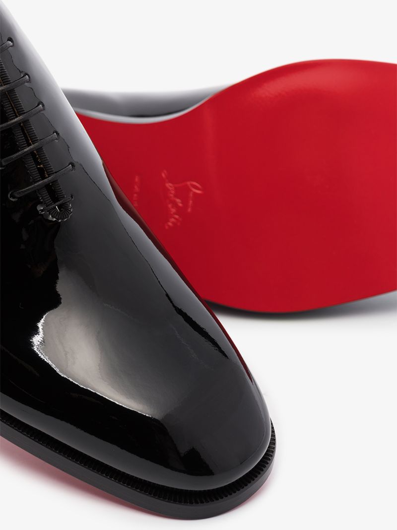 Black Corteo Patent Leather Oxford Shoes