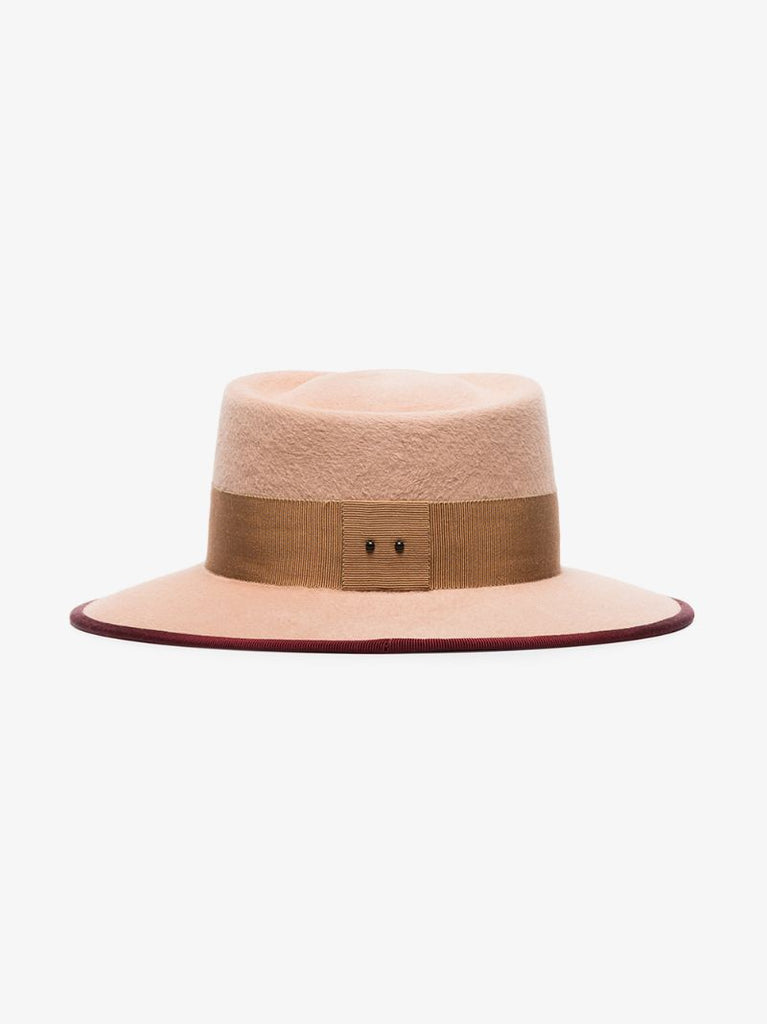 Beige Gerhard Felt Boater Hat