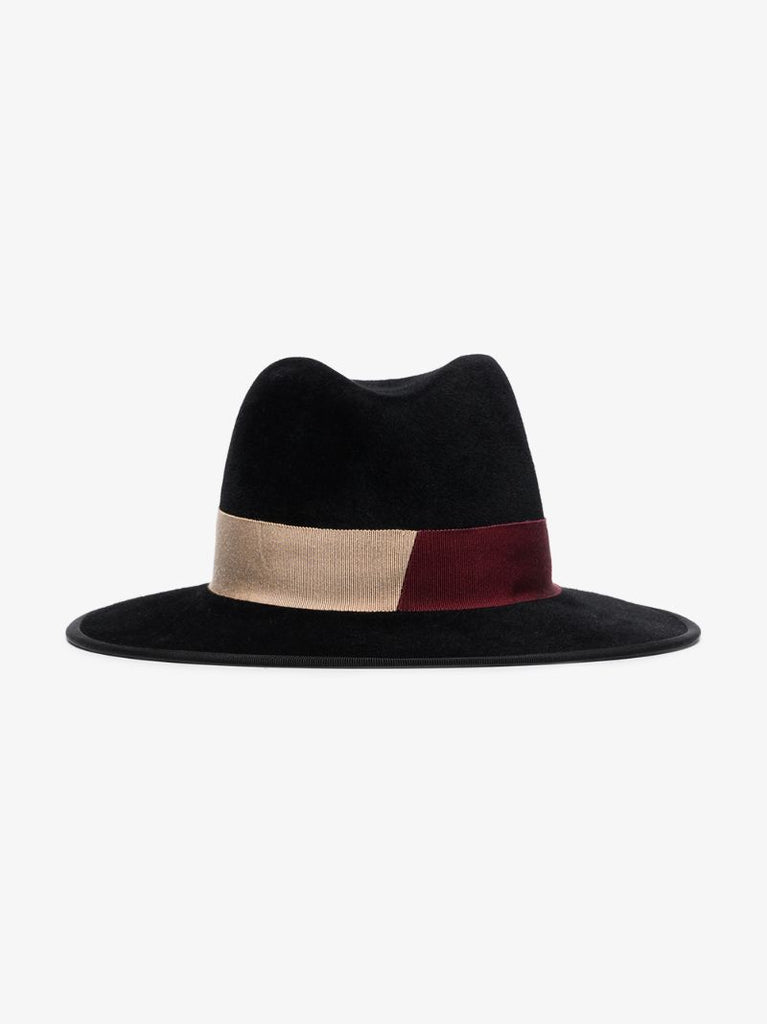 Black Christopher Felt Fedora Hat