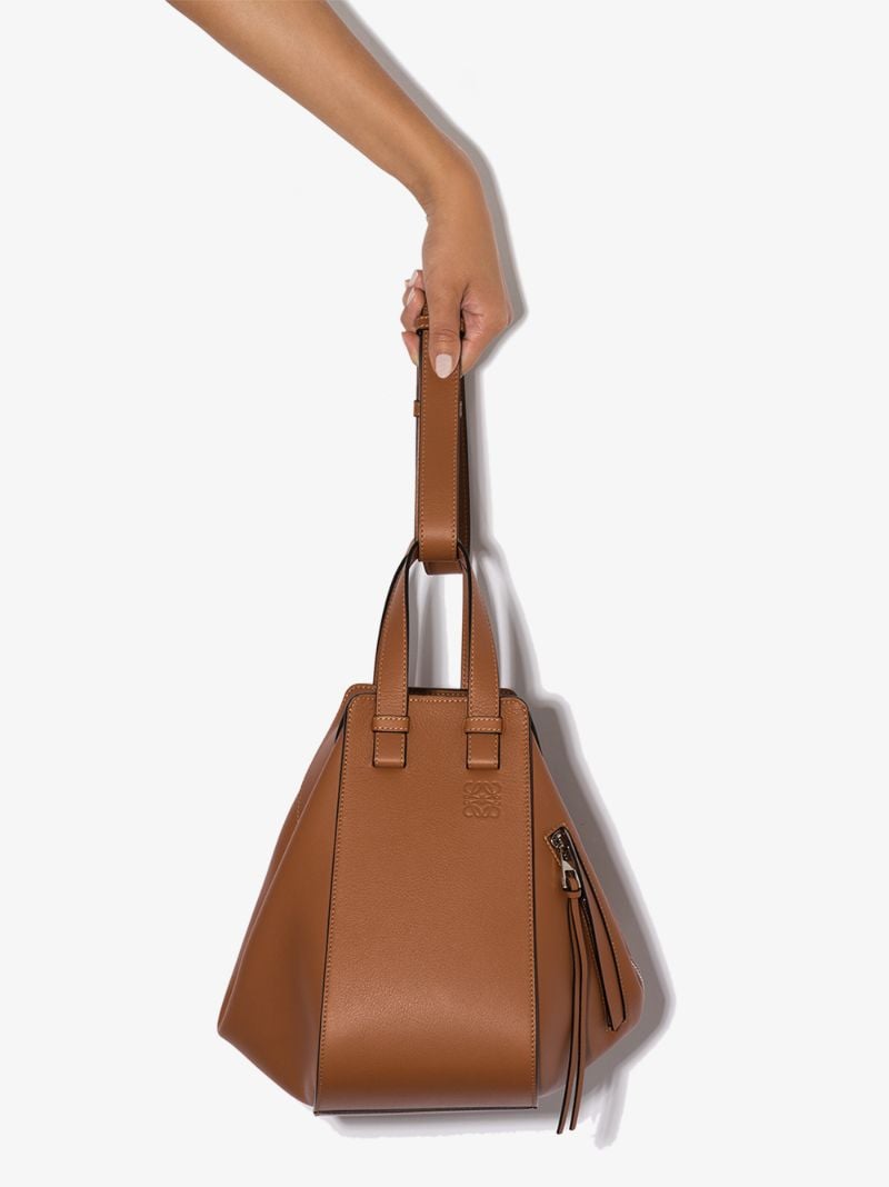 Brown Hammock Small Leather Shoulder Bag
