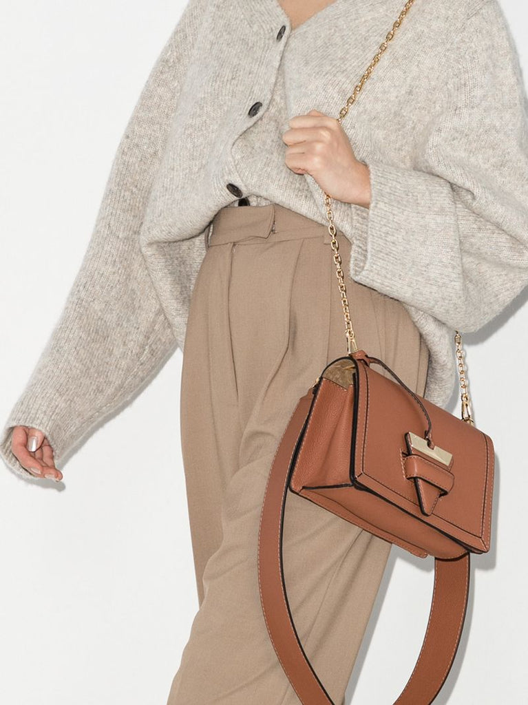 Brown Barcelona Leather Shoulder Bag