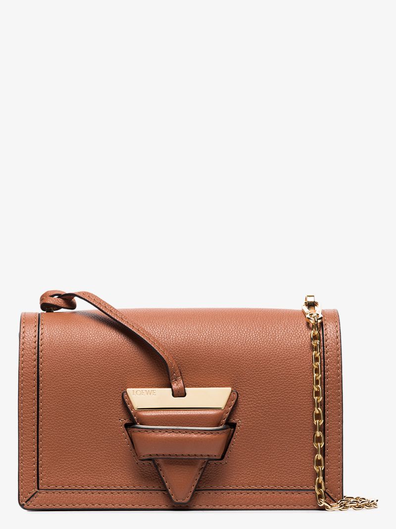 Brown Barcelona Leather Shoulder Bag